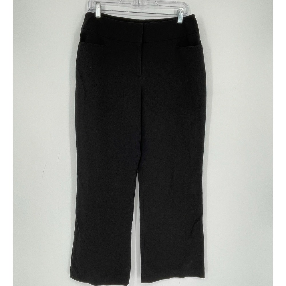 Apostrophe Women's Black Rosa Stretch Straight Leg Career Trousers Pants Size 10